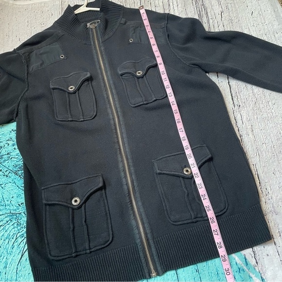 Buckle Black Label Athletic Fit Men’s Sweater Jacket Zip Up Large *Flaw-See Pic* - Picture 10 of 15
